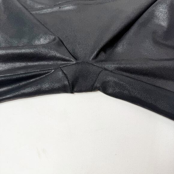 Spanx Faux Leather Moto Leggings Womens Small Petite - Picture 14 of 16